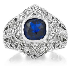 Emitations Maesa Rose Cut Synthetic Sapphire Ring - Maesas Rose Cut diamond sapphire blue.jpg